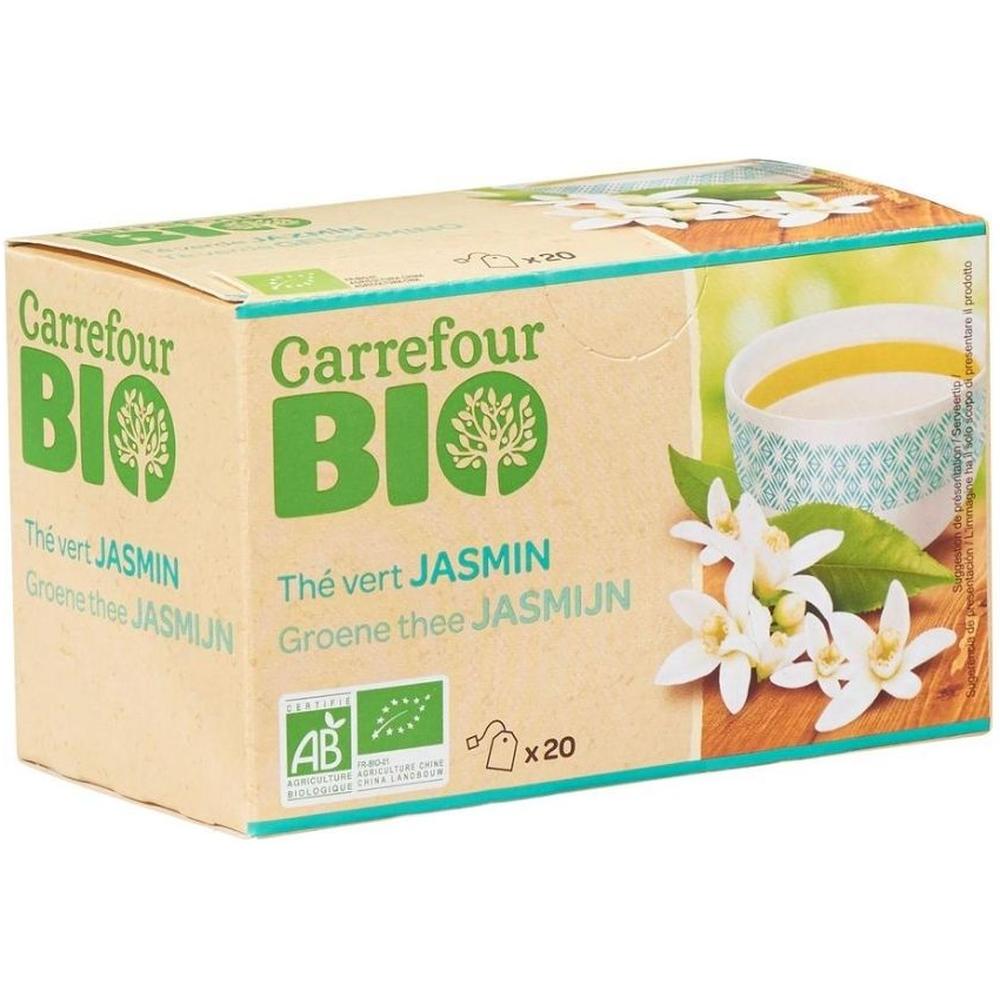 [723712] Bio Thé Vert Jasmin Bio Carrefour 30g 20 unités