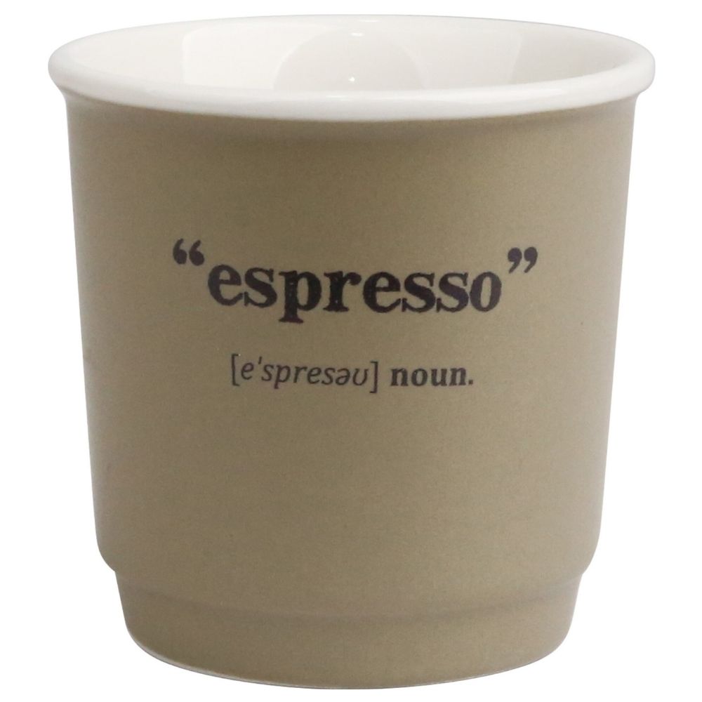 [730474] Gobelet Kasa en Porcelaine Taupe Espresso 9cl