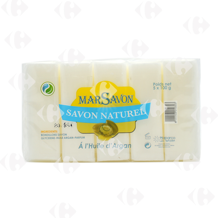 [51283] Savon de Marseille Huile Argan Marsavon 5x100g