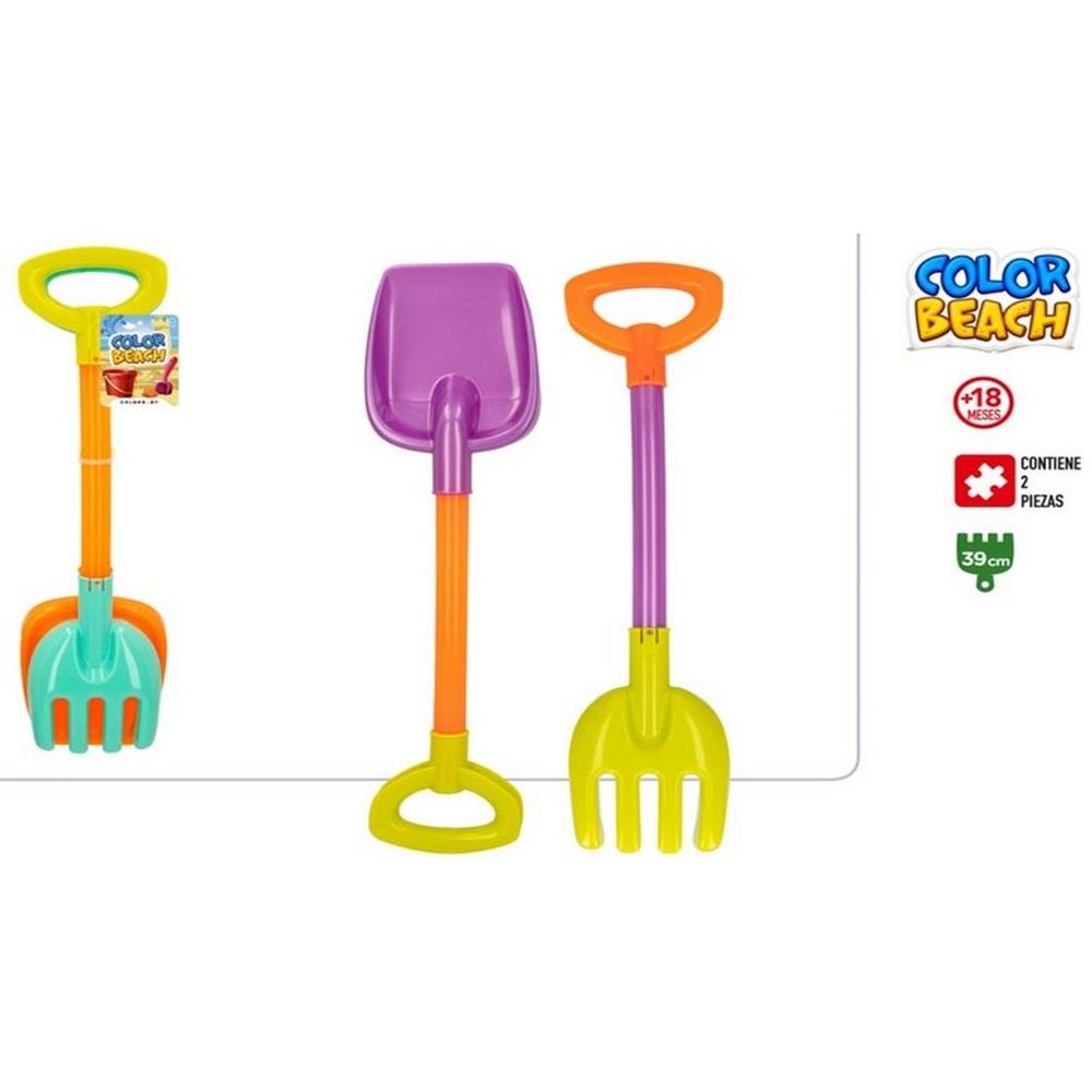Set Pelle + Rateau Plage 39cm 2 pièces