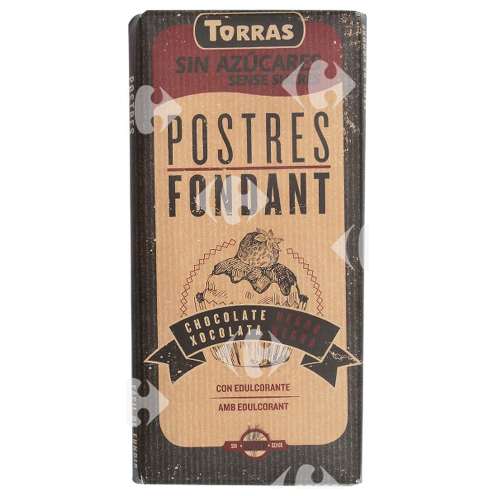 [654911] Chocolat Pâtissier Noir 52% Cacao sans Sucre Torras 200g.