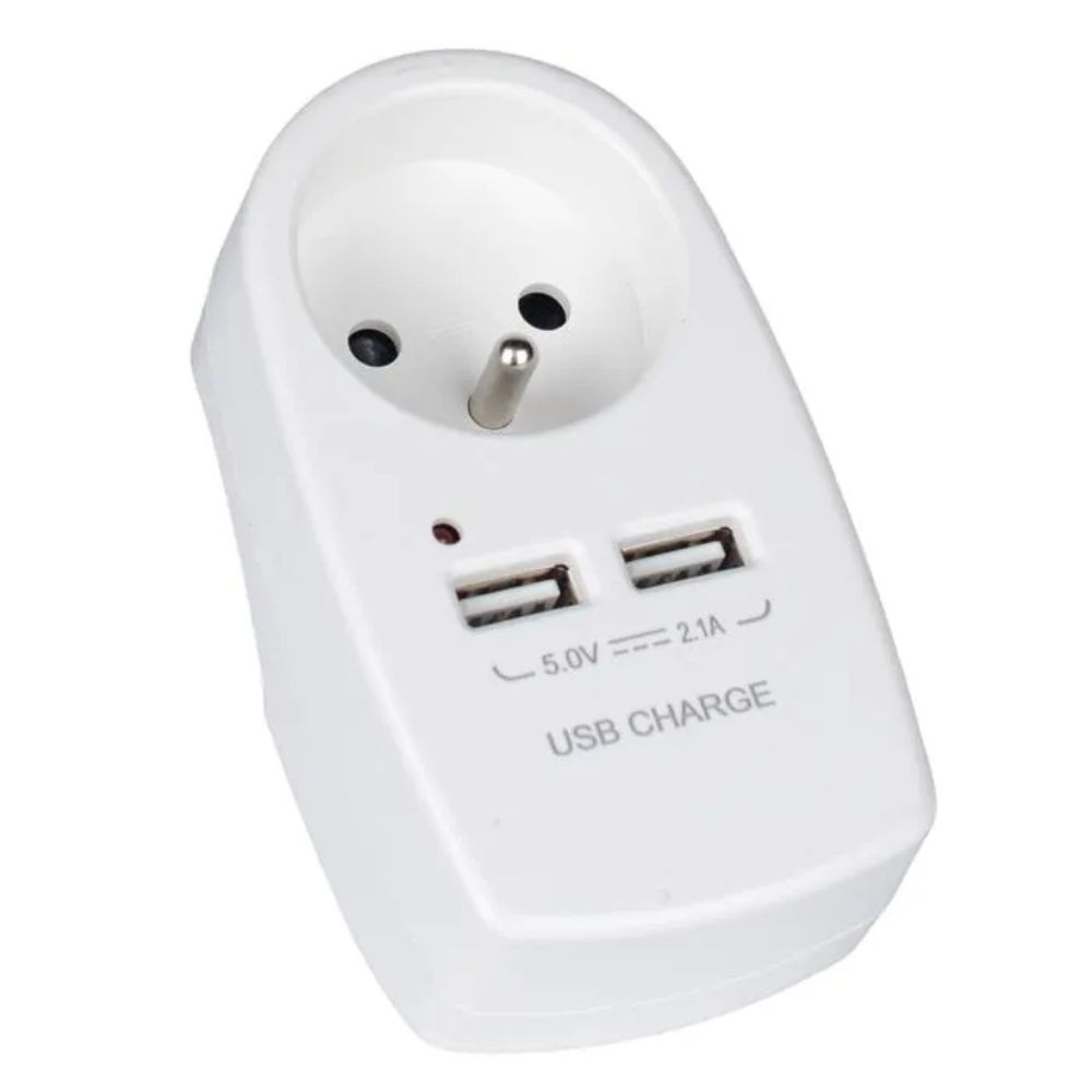 Adaptateur Avec 2 Ports Usb 2.1A