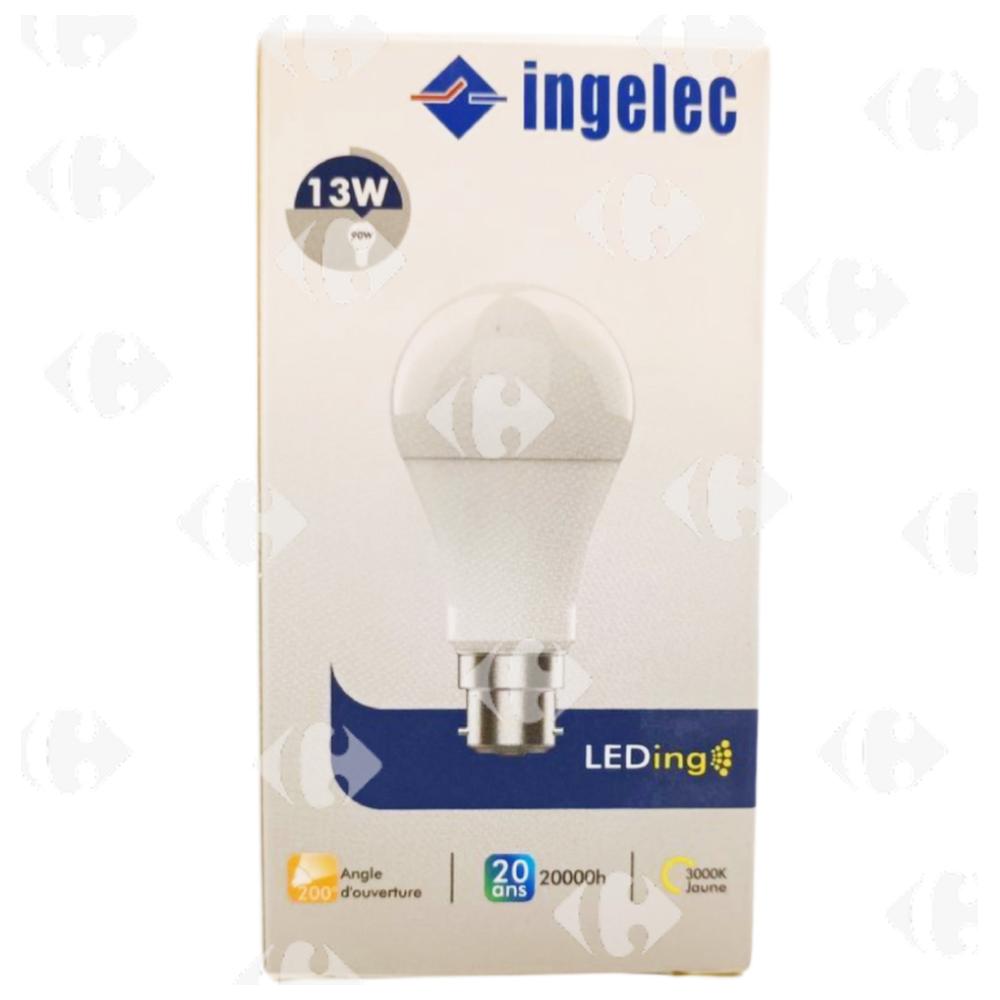 [672912] Lampe LED A60 B22 Lumière Jaune 13W.