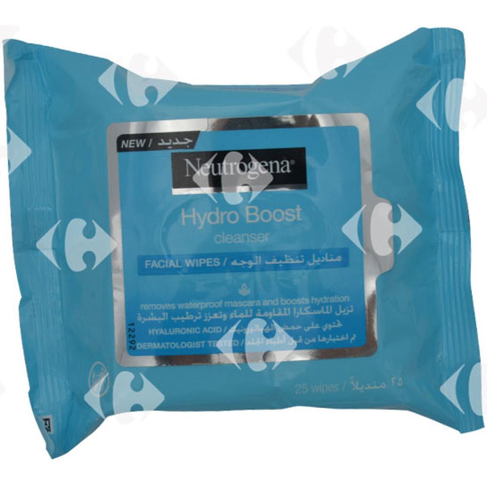 [651977] Lingettes Démaquillantes Hydro Boost Neutrogena 25 feuilles