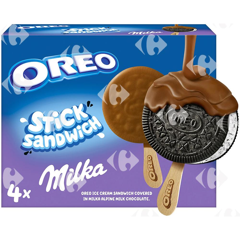 [682164] Glace Stick Sandwich Oreo Milka 4x75ml.