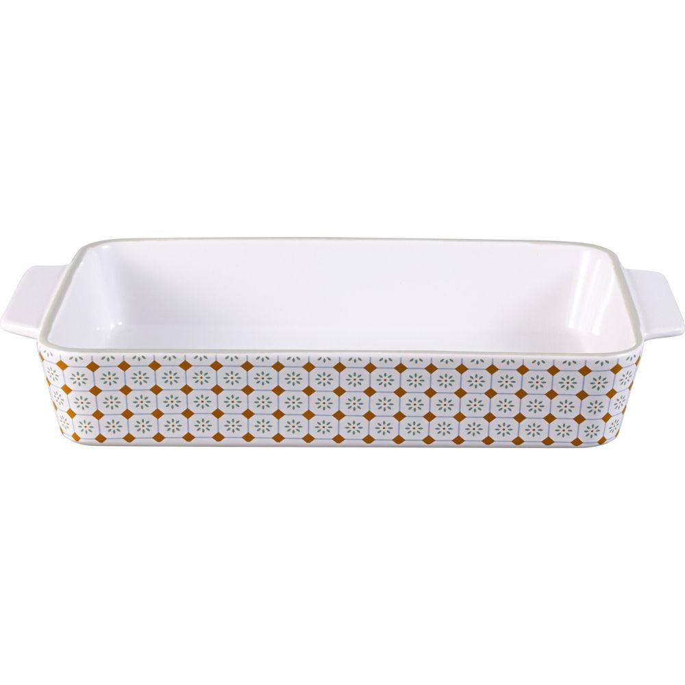 [730422] Plat à Four Rectangulaire Kasa en Porcelaine Tiles 37x22cm