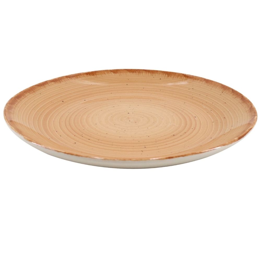 [730428] Assiette Dessert Kasa en Porcelaine Orange Seia 19cm