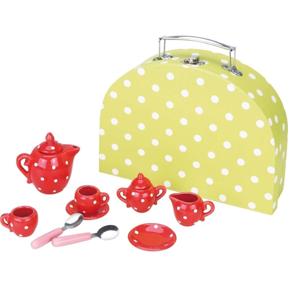 [723508] Set à Thé Porcelaine Rose Zoko-Fazconta 20x16 cm 13 pièces