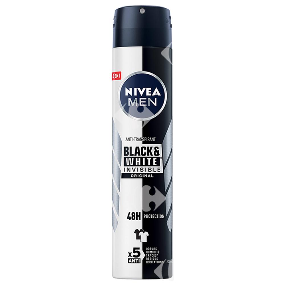 [231924] Atomiseur Anti-Transpirant Invisible Black & White Nivea Men 200ml.