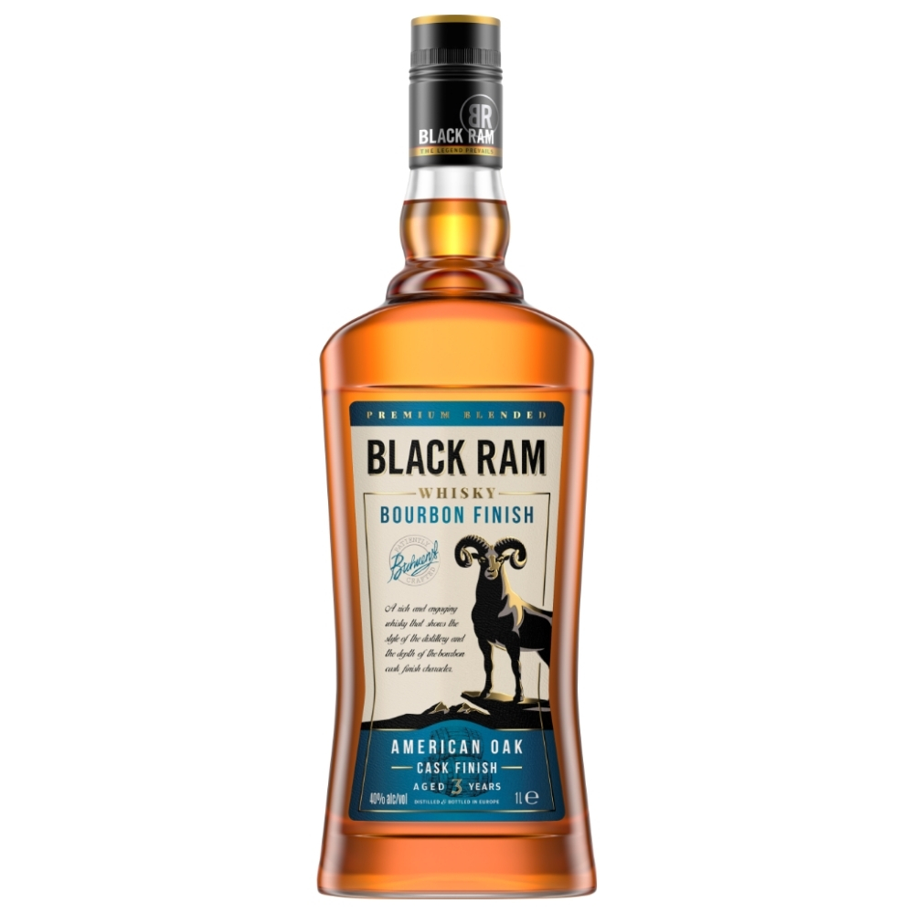 Whisky Black Ram Bourbon Finish - 1L