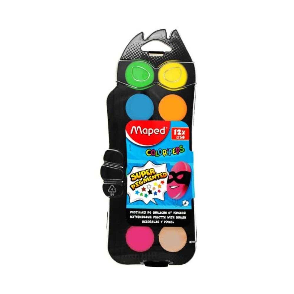 Boite de 12 Pastilles de Gouaches Maped
